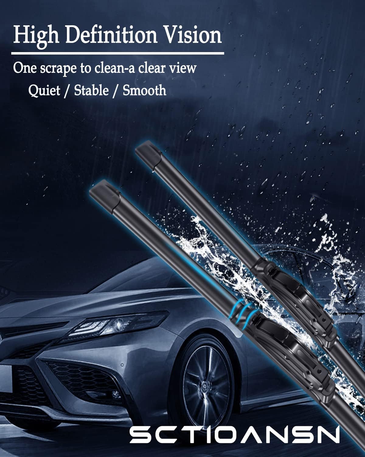 3Pcs Honda Odyssey Windshield Wipers 2005-2023, All Seasons Original Equipment Automotive Replacement Silicone Windshield Wiper Blades for My Car-26"/22"/16B" (Pack of 3) J- HOOK