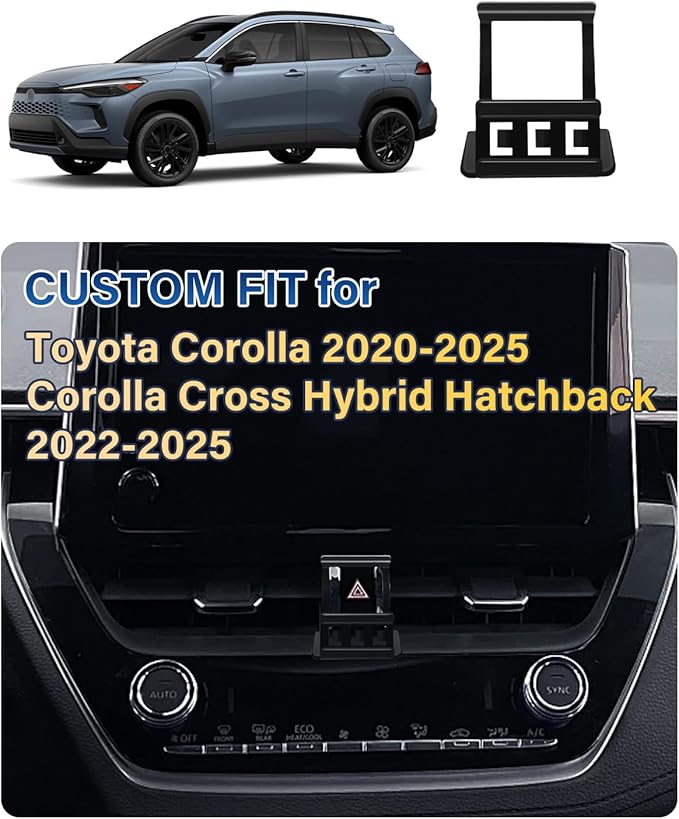 Car Phone Mount for Toyota Corolla 2020-2025/Corolla Cross Hybrid Hatchback 2022-2025 Accessories Automobile Cradles Magnetic Phone Holder Compatible with MagSafe, Strong Magnets Cell Phone Base