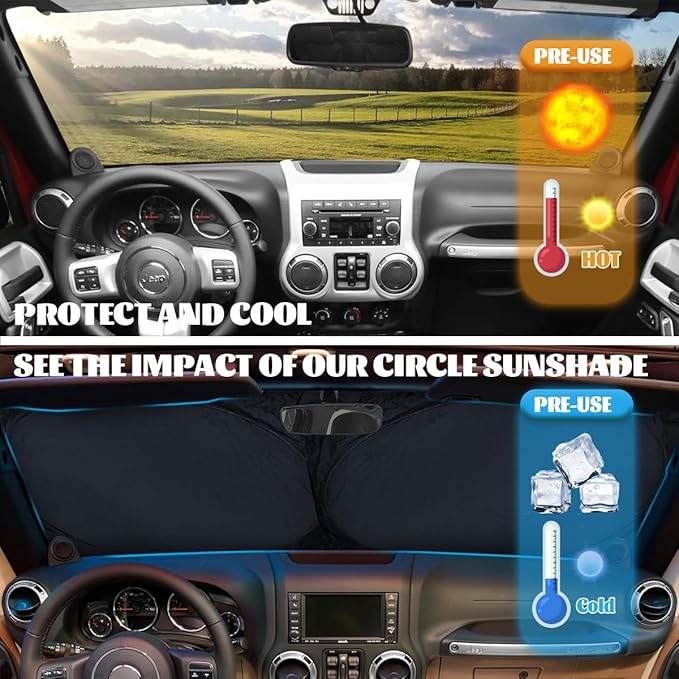 Funny Skull Car Windshield Sunshade Folding Human Skeleton Black Heatshield Front Window Car Sun Shade Windshield Rays Sun Shade Visor Protector for Car Sedan Truck SUV Accessories 59" L x 31.5" W