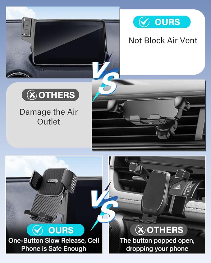 SKYLOTEC Car Phone Holder for BMW 4 Series 2021-2023/3 Series 2019-2022/2 Series 2022-2024 Accessories 10.25-Inch Screen Fixed Clip, Automobile Cradles Phone Mount, Cell Phone Base Not Block Air Vent