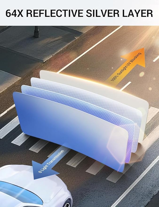 Proadsy Windshield Sun Shade for X3 2025-2026 Foldable Front Sunshade Protector Sun Visor Blocks UV Rays Keep Car Cooler Accessories