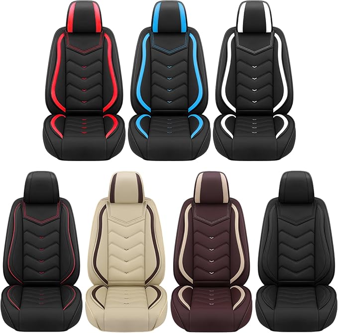 Car Seat Covers Fit for Infiniti g37 2000-2026, Stylish Sport Seat Covers, Waterproof Wear-Resistant Premium Nappa Leather Car Seat Cover.(2 Pcs Front/Black Blue)