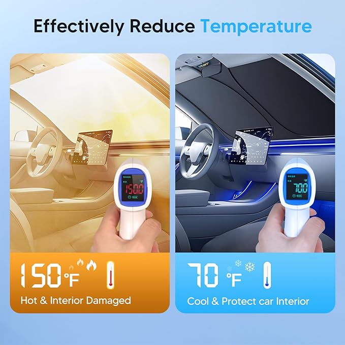 KUST Windshield Sun Shade for Hyundai Tucson Accessories 2016-2025 2026 Window Sunshade Sun Visor Protector Foldable Blocks UV Rays Keep Your Car Cooler