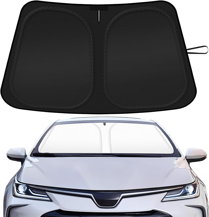 Car Windshield Sun Shade Compatible with 2020 2021 2022 2023 2024 2025 2026 Toyota Corolla Accessories Foldable Front Window Sunshade Custom Windshield Cover Sun Visor Block UV Rays