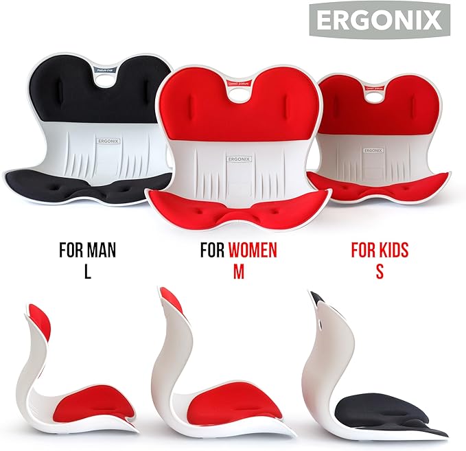 Lumbar Support Posture Corrector Chair for Men – Large Portable Ergonomic Back Support Chair for Posture Correction and Lower Back Pain Relief
