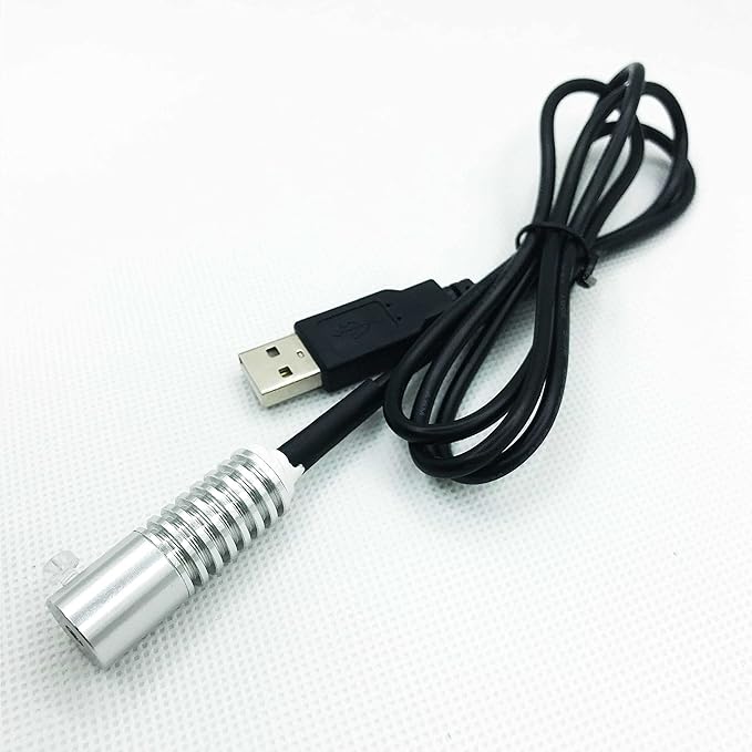 Side Glow Fiber Optic USB Light Source Illuminator - Fiber LED Light - 5V, 10mm (Yellow)