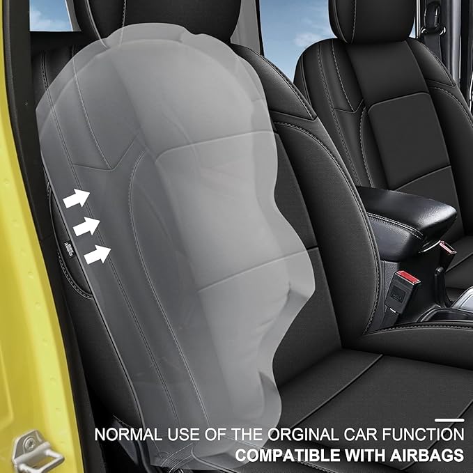 AOMSAZTO Seat Covers for Jeep Wrangler JK: 2011 2012 4-Door Leather Car Seat Covers Full Set