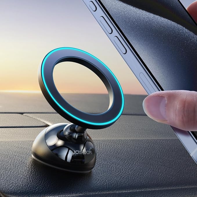 JOYROOM for MagSafe Car Mount, All-Metal Magnetic Phone Holder for Car, [Stronger Magnet] Car Magnet Phone Mount for Dash, Fit for iPhone 16 15 14 13 12