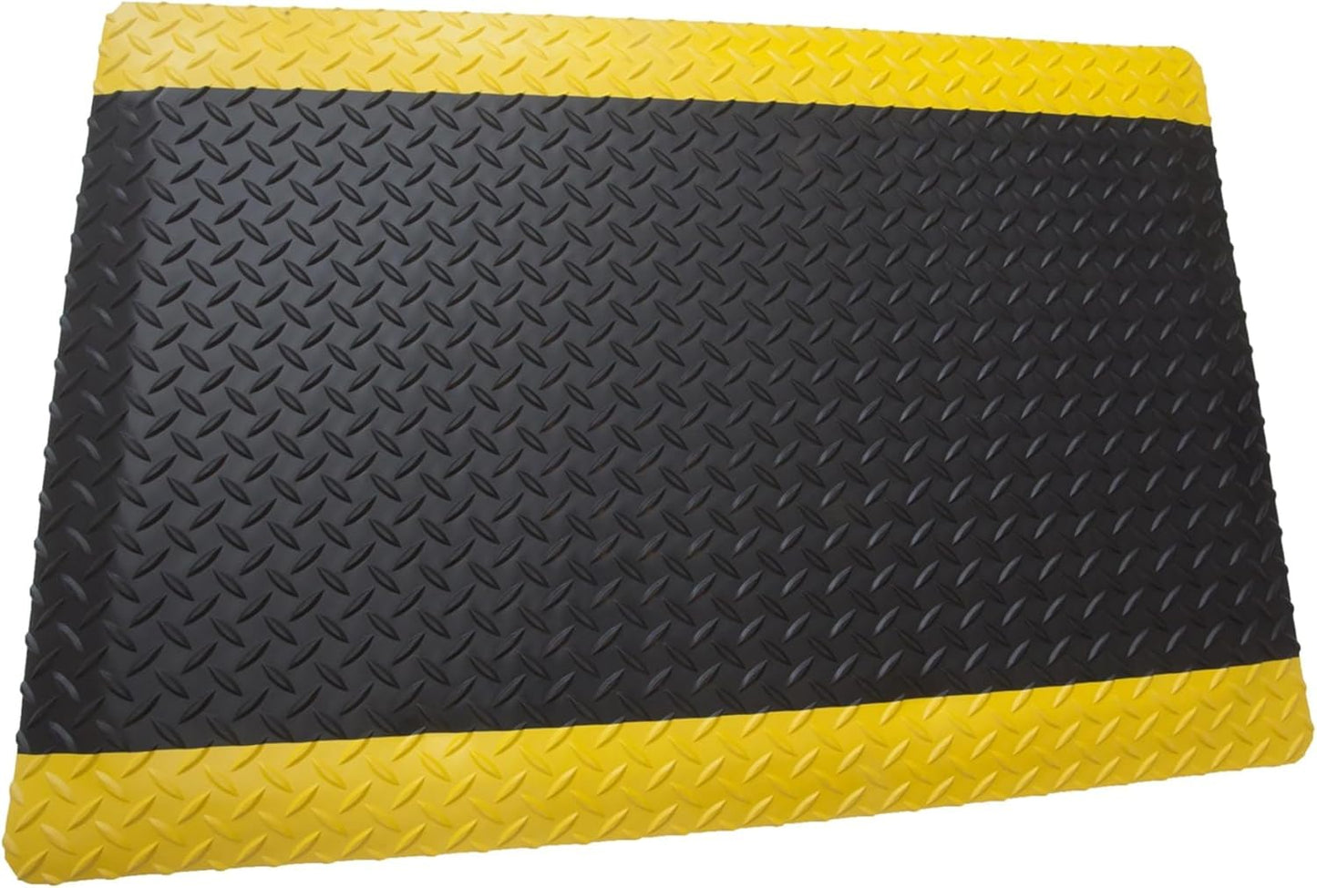 Rhino Mats, American Classic Diamond Anti-Fatigue Mats, Industrial Ergonomic Comfort Standing Mat for Work, Home, Garage, Office, Kitchen or Anywhere (Black/Yellow 9/16" Thick, 4 FT. x 22 FT.)