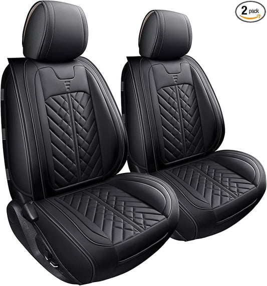 Tomatoman Tacoma Front Seat Covers Compatible with Toyota Tacoma 2005-2022 2023 2024 2025 2026 Trucks Access Crew Extended Double Cab TRD Sports SR V6 Heavy Duty Car Cushions(2 PCS Front/Black)