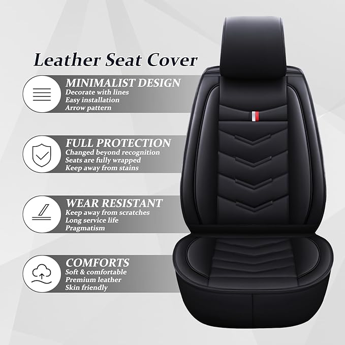 Car Seat Cover 6 Seats for Ford Explorer 2000-2026, Waterproof Durable Compatible Airbag, Premium Leather Seat Protector(6 Seats Luxury,Black)