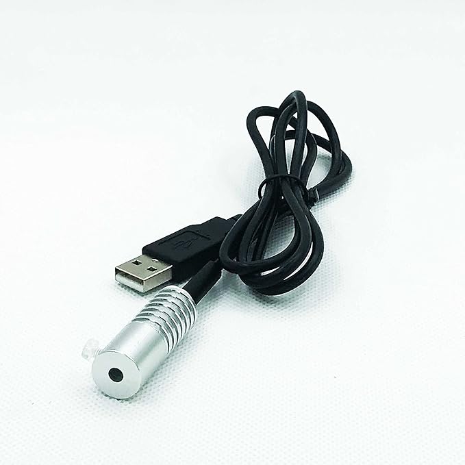Side Glow Fiber Optic USB Light Source - Illuminator Fiber Lamp - Blue, 8mm