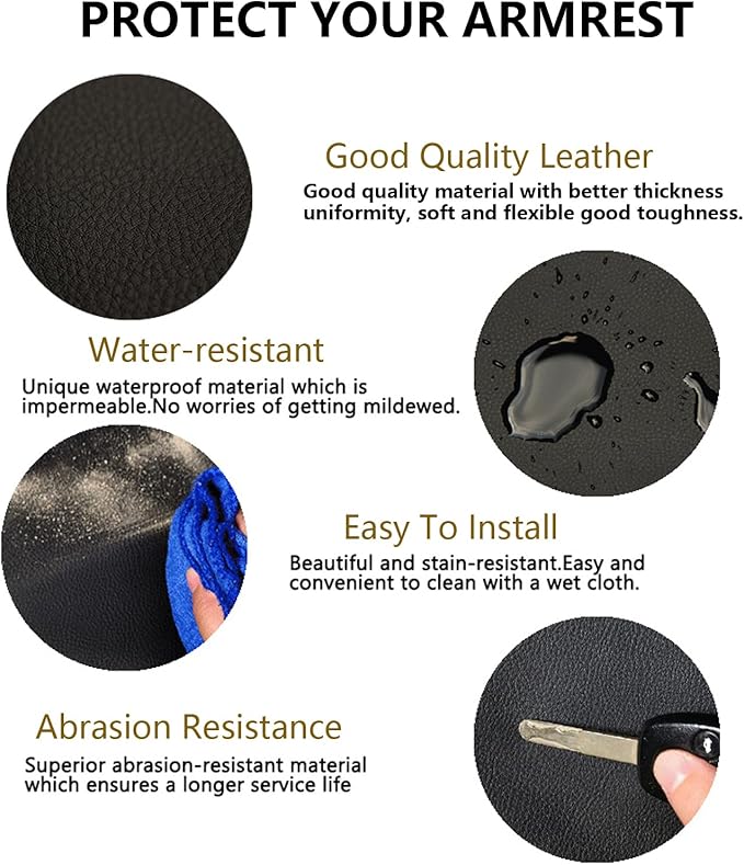 Compatible with Center Console Armrest Cover for Honda Accord 2023 2024 2025 Leather Arm Rest Storage Box Lids Cushion Protector Pad