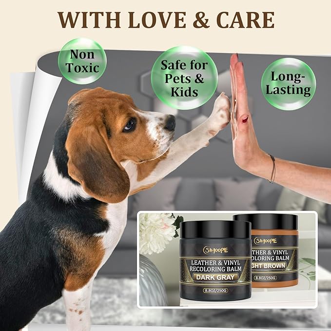 2025 New Advanced Leather Recoloring Balm,Gray Leather Repair Kit for Furniture,Leather Dye Filler,Couch Paint and Repair,Leather Color Restorer for Couches,Leather Scratch Remover for Car Interior