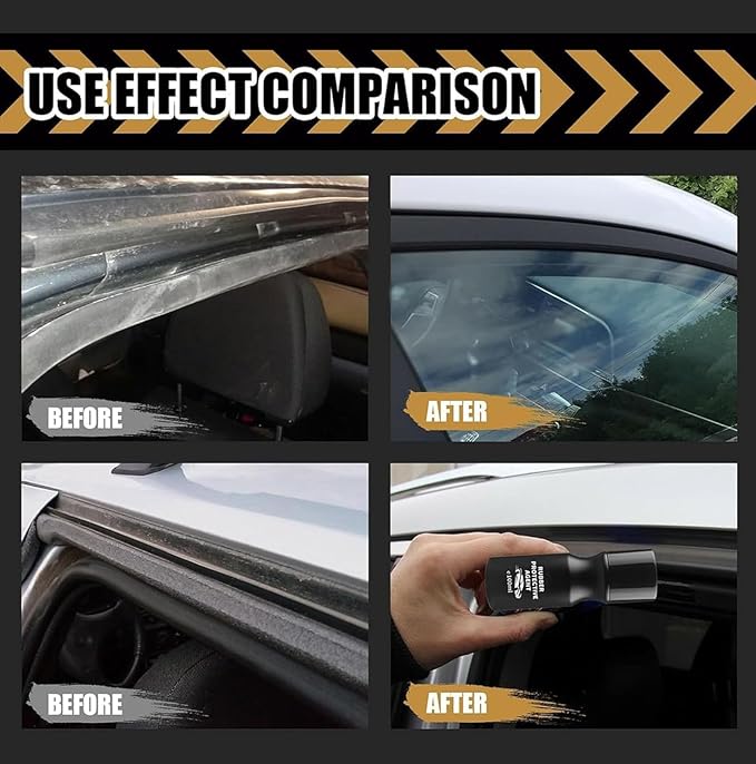 Car Rubber Seal Protectant - Gummi Pflege, Car Door Rubber Seal Protectant Strip Lubrication, Black Plastic Car Trim Restorer, Window Track Lubricant, Use on Car Door, Window, Trunk Seals (3)