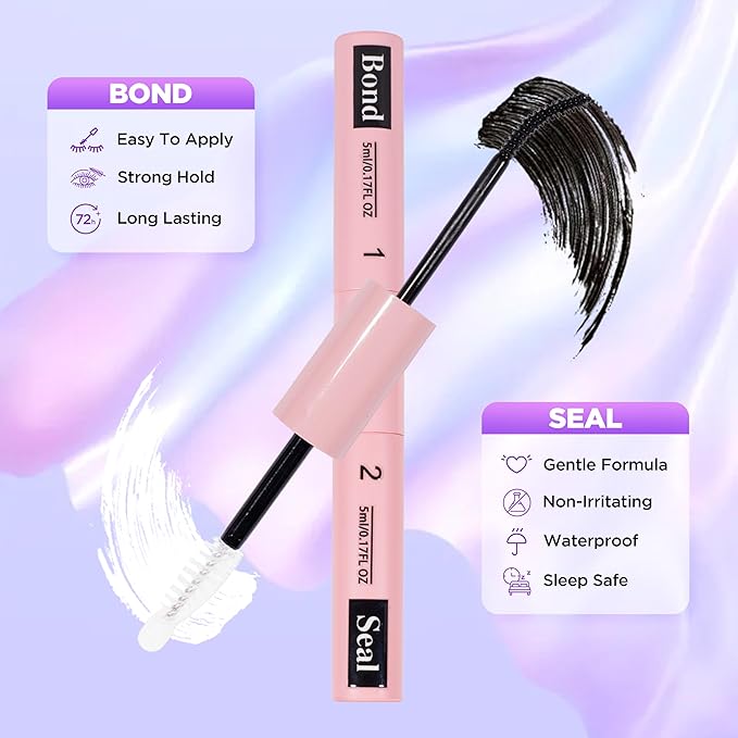 Lash Extension Kit DIY Lash Clusters Kit Eyelash Extensions Individual Lashes Extensions with (BondSeal,Tweezers,Remover,144Pcs,Wildflower,8-16)