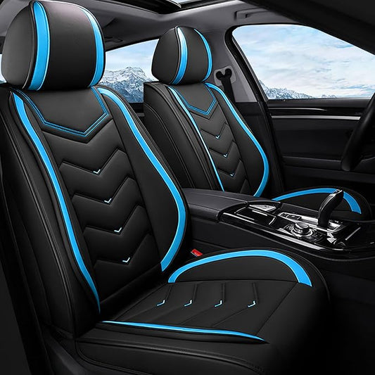 Car Seat Covers Fit for Infiniti g37 2000-2026, Stylish Sport Seat Covers, Waterproof Wear-Resistant Premium Nappa Leather Car Seat Cover.(2 Pcs Front/Black Blue)