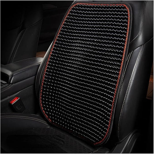 Car Seat Chair Back Cushion for Toyota RAV4 Prime 2025, Wooden Beads Ventilate Mesh Lumbar Brace Strong Durable Relieve Fatigue Summer Interior Accessories,C-Backrest