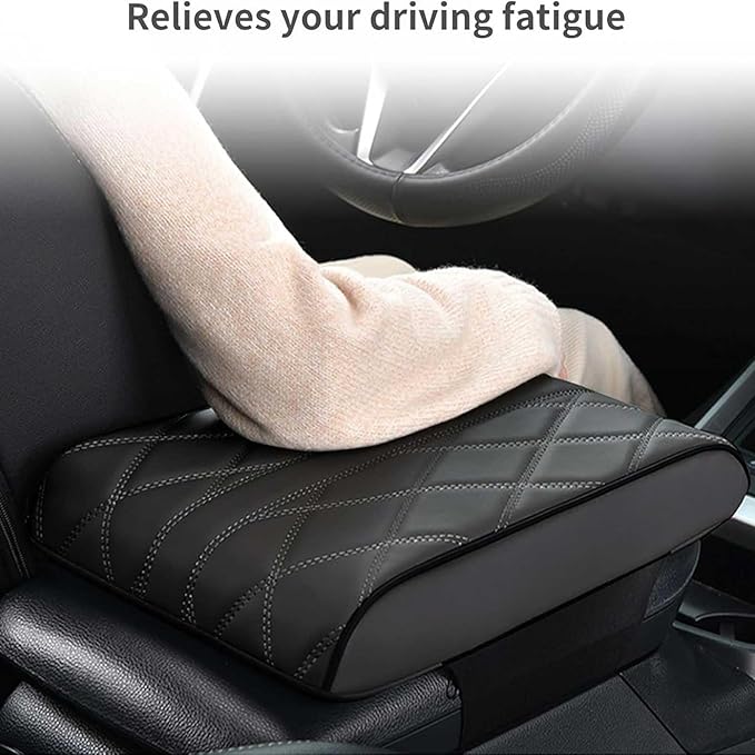 Car Armrest Cushion for Lincoln Nautilus 2018 2019 2020 2021 2022 2023 2024 2025, Car Center Console Cover Armrest Pad Soft Leather Car Interior Accessories,Red