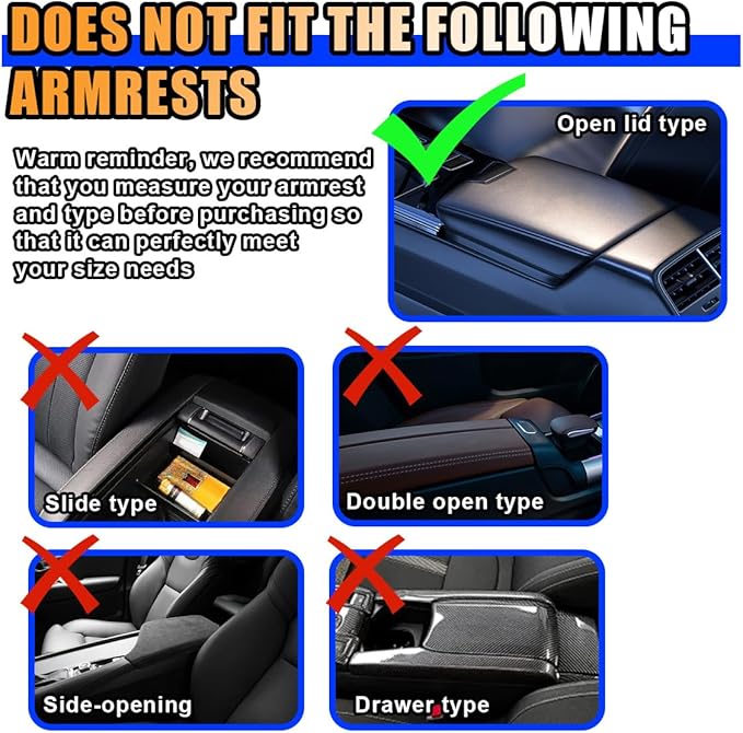 11.9''×8.4'' Bling Car Center Console Cover, Crystal Diamond Elbow Pillow Car Armrest Seat Box Cover, Soft Arm Rest Protective Cushion Pad for Women Girls, Auto Interior Decor for Car SUV (Multicolor)