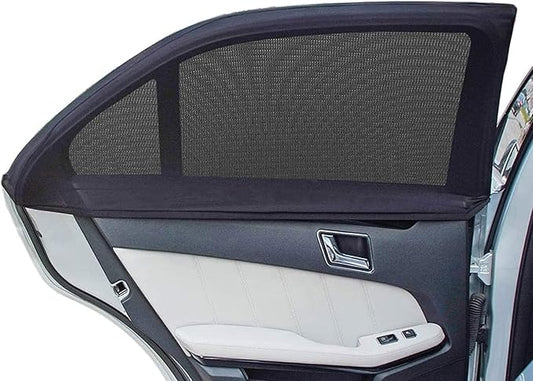 Car Window Shades, 2 Pack Breathable Mesh Car Side Back Window Sun Shades, Stretchy Window Screen for Baby Family Pet UV Protection, Window Covers Fit for Most(95%) of Cars - (Medium 39"x19")