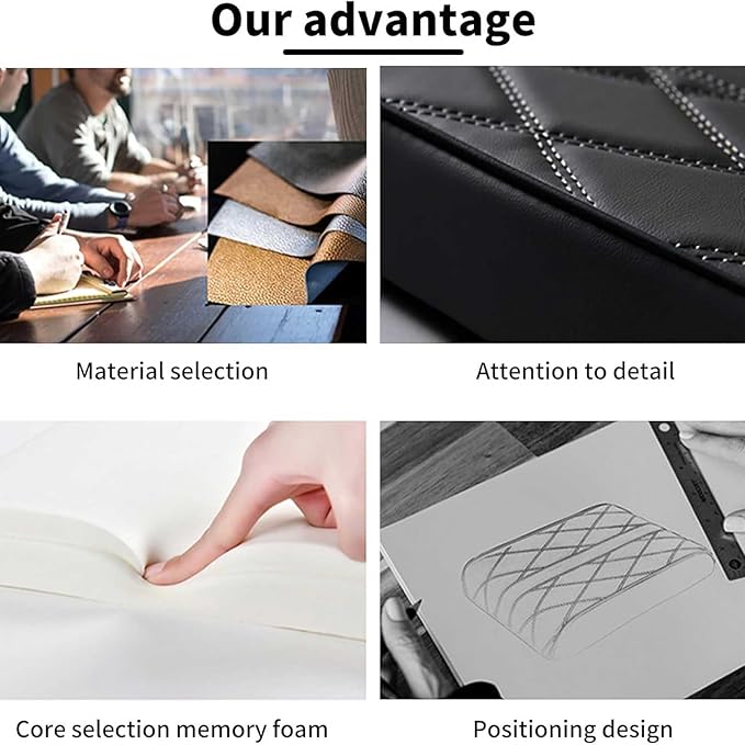 Car Armrest Cushion for Lincoln Nautilus 2018 2019 2020 2021 2022 2023 2024 2025, Car Center Console Cover Armrest Pad Soft Leather Car Interior Accessories,Coffee