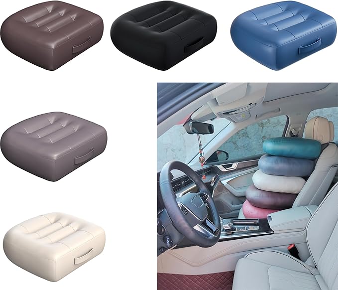 Adult Car Booster Seat Cushion/office chair cushion with Carry Handle Angle Lift Seat Cushion Imitation PU breathable fabric More comfortable and beautiful,for/car/office/wheelchair seat cushion/milky