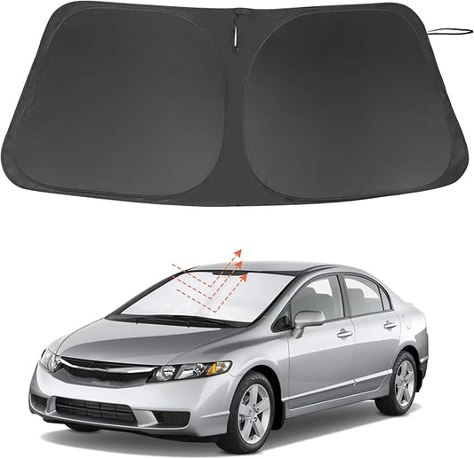 Windshield Sun Shade Custom Fit for 2006-2011 Honda Civic Accessories Foldable Sunshade Sun Blocker Protect Car from Sun Rays & Heat Damage Keep Car Cooler