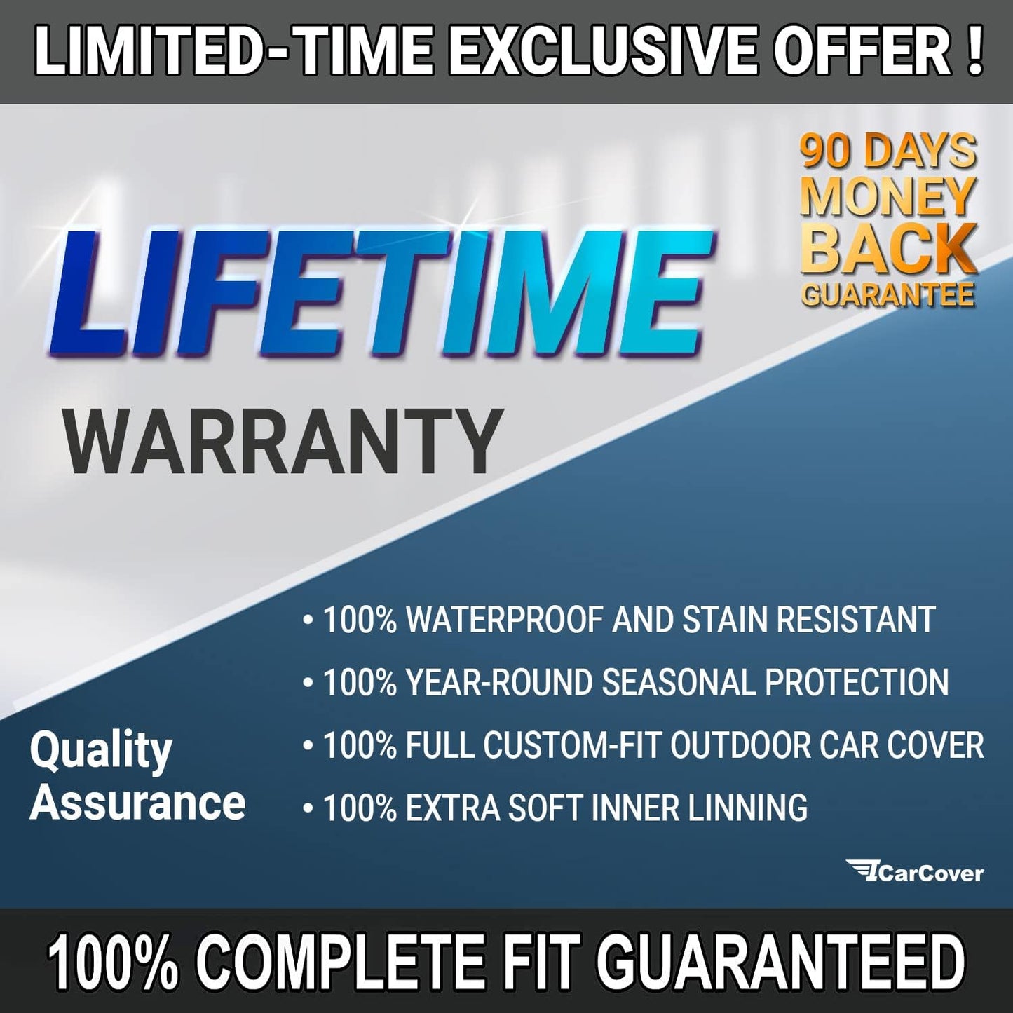 iCarCover Premium Car Cover for 1936-1958 Buick Century 2-Door, 4-Door Heavy Duty Waterproof All-Weather Automobiles Custom Fit Indoor Outdoor UV Snow Protection Covers with Straps and Bag