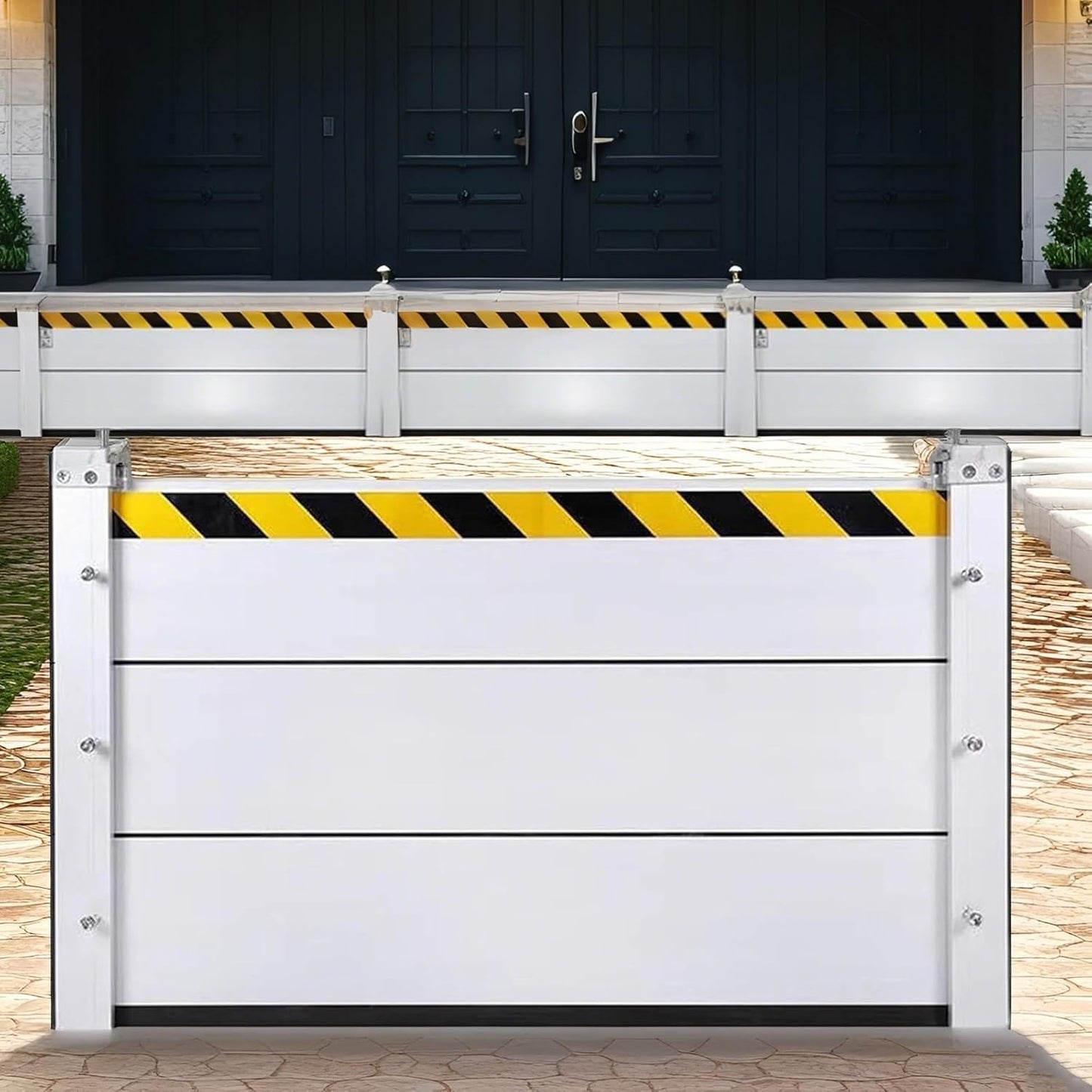 Flood Barriers for Home Exterior,Aluminum Alloy Outdoor Garage Doors Water Barriers for Flooding(H7.9Inch,L15FT)