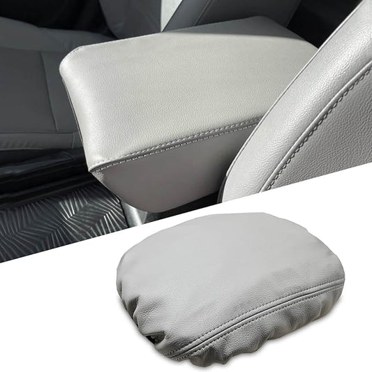 for Honda CRV 2017-2022 Center Console Cover - Vegan Leather Extra Soft Armrest Protector for Honda CR-V Interior Accessories 2017 2018 2019 2020 2021 2022（Gray）
