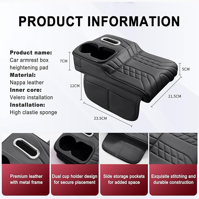 Car Armrest Cover for BMW M440i 2020 2021 2022 2023 2024 2025 2026, Center Console Cover Mat Armrest Seat Box Cover Cushion Console Pad Interior Accessories,C