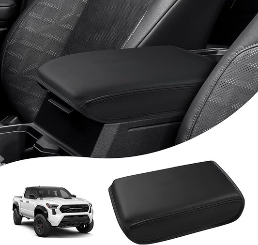 Autorder Center Console Cover for 2024 2025 2026 Toyota Tacoma Accessories Armrest Cover Anti-Scratch Middle Console Pad Leather Armrest Protector