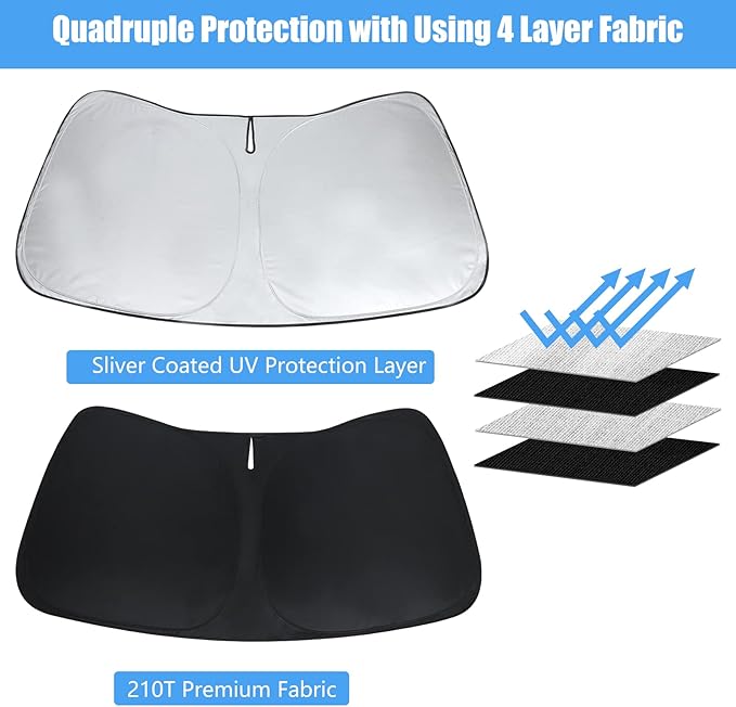 Windshield Sun Shade Fit 2026 2025 2024 2023 2022 Lexus NX NX250 NX350 NX350h NX450h+ Foldable Front Window Sunshade Accessories Sun Visor UV Protector Heat Shield Window Cover