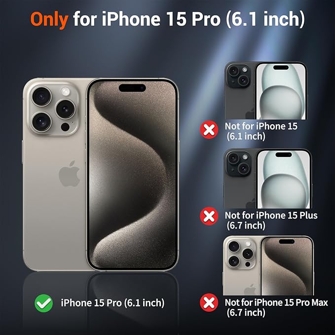 SUPFINE Magnetic for iPhone 15 Pro Case (Compatible with MagSafe) (Military Grade Drop Protection) Translucent Matte Shockproof Phone Cover,Brown