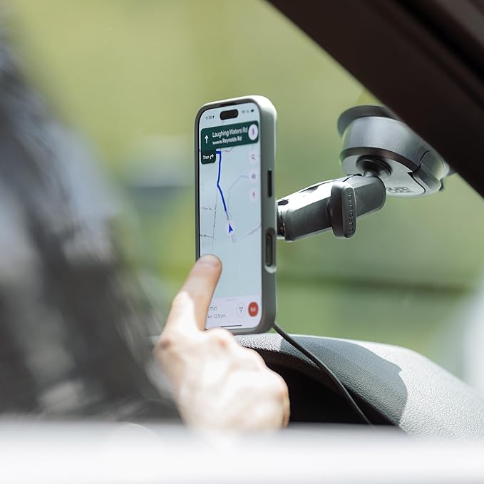 Quad Lock Heavy Duty Suction Car Phone Mount with MAG Phone Case and MAG Wireless Charging Head for iPhone 11 Pro Max