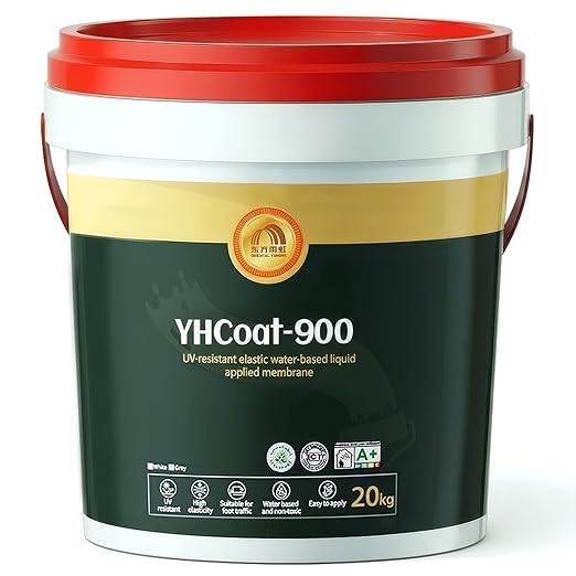 5 Gallon White Waterproof Elastomeric Roof Coating Sealant, Flexible Solar Reflective Liquid Waterproofing Adhesive for Flat, Metal, Slope Roofs Repair 20KG
