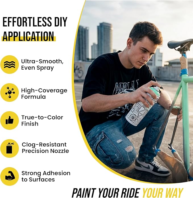 Spray.Bike Spray Paint | Designed Mainly for Bicycles | Multi-Use Acrylic Spray Paint for Metal, Plastic | High Coverage Bike Paint, 400ml, Fluro Pink