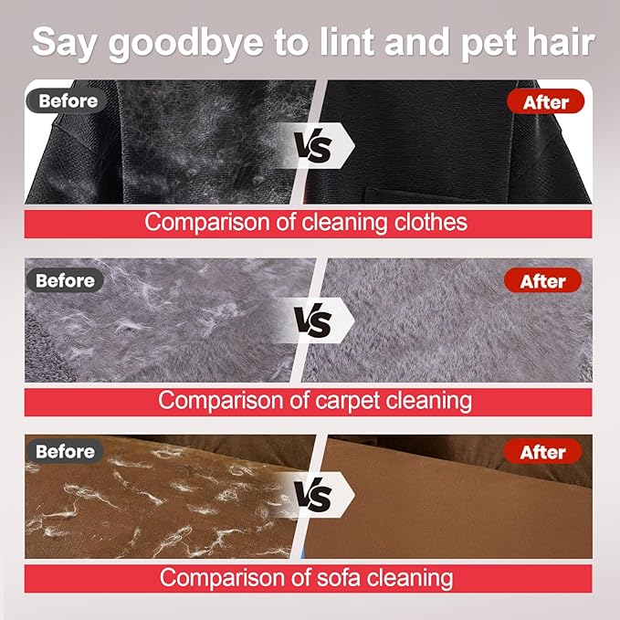 Pet Hair Removal Glove - Magic Brush Electrostatic Mitt for Dogs & Cats, Reusable Grooming Gloves - Dog Hair Remover Tool with 5-Finger Design for Couch, Carpet, Furniture, Laundry & Clothing