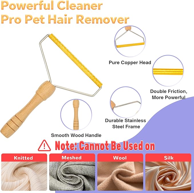 2 Pack Pet Hair Removal Tool, Cleaner Pro Pet Hair Remover for Cat and Dog, Reusable Carpet Scraper Lint Remover, Lint Shaver for Couch, Carpet, Clothing, Bedding, Car, Furniture, Pet Towers