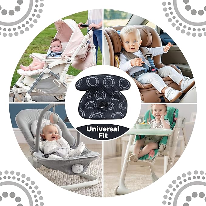 Piddle Pad, Car Seat Potty Training Protector, Waterproof Car Seat Cover with Anti-Slip Backing, Machine Washable Liner for Baby Toddler Carseat, Stroller (Black, 2PC)