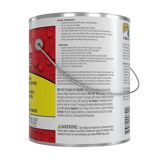 Flex Seal Liquid, Rubber Coating Sealant, Waterproof, Flexible, Breathable, and UV Resistant, Roof Repair, Basements, RV, Campers, Trailers, Marine, EPDM, Masonry, White, 1 Gallon
