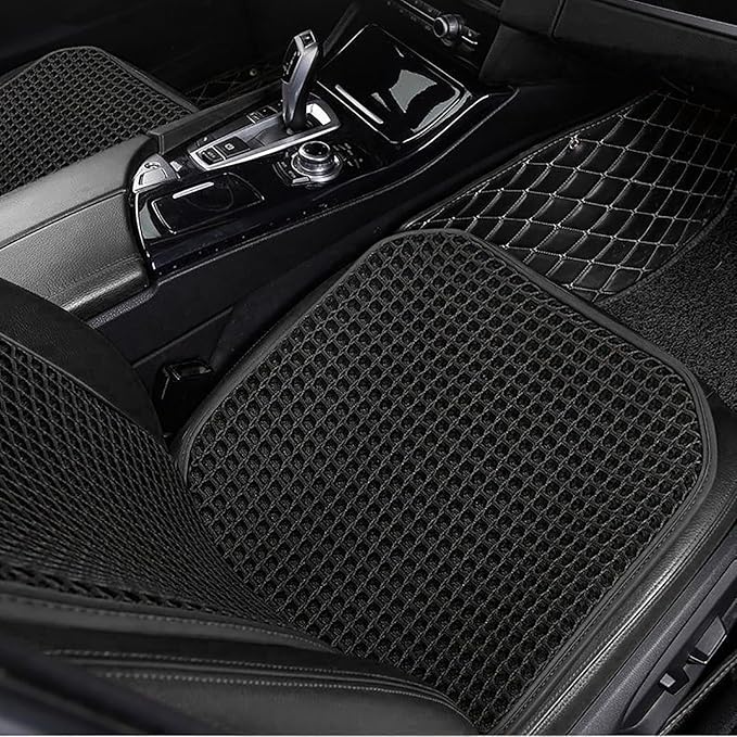 Cool and Breathable 3D air MESH car seat Cushion for Summer, Universal Ventilated Comfortable seat pad, Suitable for sedans, Vans, Pickup Trucks, and SUVs (Black seat cushion-1PCS)