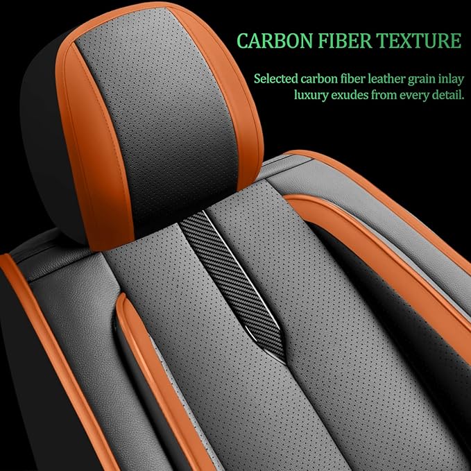 Fit Santa Fe Car Seat Covers for Hyundai Santa Fe 2007-2025 2026 -Upgraded Premium Waterproof & Breathable Leather,Airbag Compatible,All-Weather Seat Cushion Protector,2 Front/Black-Brown