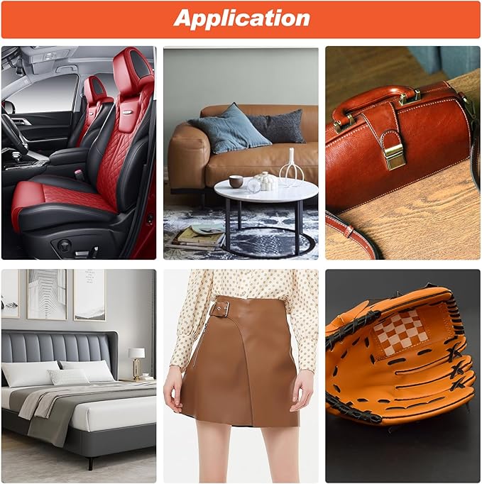 Leather Recoloring Balm Black, Mink Oil Leather Conditioner & Leather Filler Cream, Leather Repair Kit for Furniture,Vinyl Repair Kit Restore Couches, Car Seats, Purse, Scratch, Peeling, Burn Holes