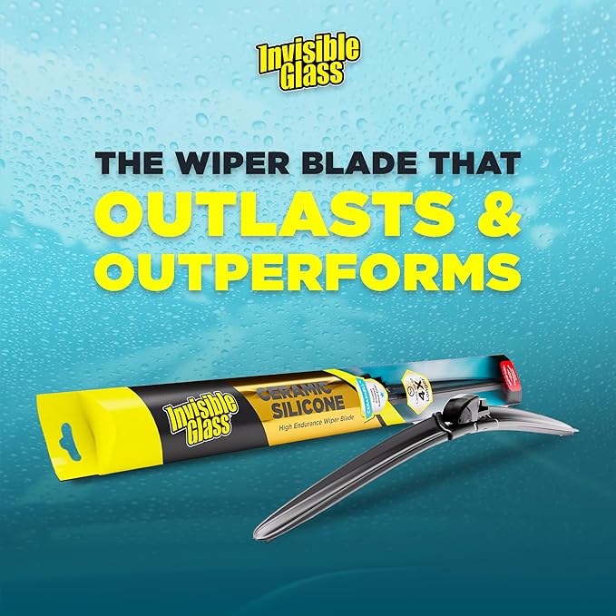 Invisible Glass CSB26 Ceramic Silicone 26" Premium All-Season Windshield Wiper Blade – Automotive Replacement Beam Blade with HydroGuard Water Repellent Coating for Quiet, Streak-Free Performance