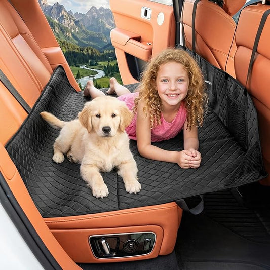Car Rear Seat Extension Plate, Foldable Car Back Seats Extender for Sleeping, Increase Travel Trunk and Camping Space,Dog Seat Covers for SUV, Model Y/3, F150/RAM Trucks
