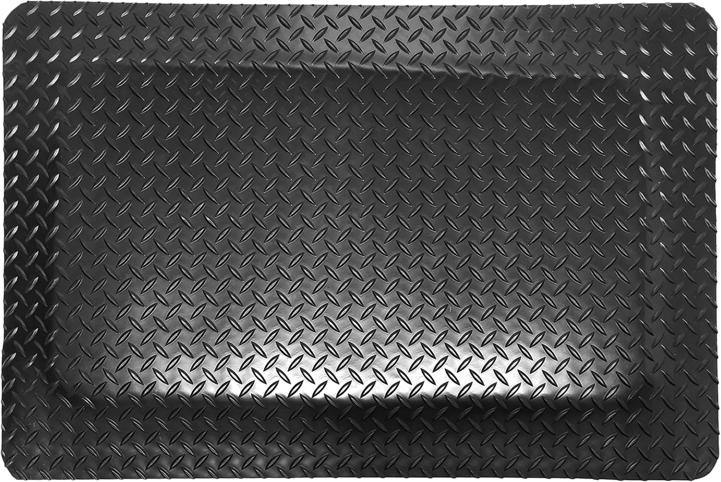 Rhino Mats, American Classic Diamond Anti-Fatigue Mats, Industrial Ergonomic Comfort Standing Mat for Work, Home, Garage, Office, Kitchen or Anywhere (Black 9/16" Thick, 2 FT. x 15 FT.)