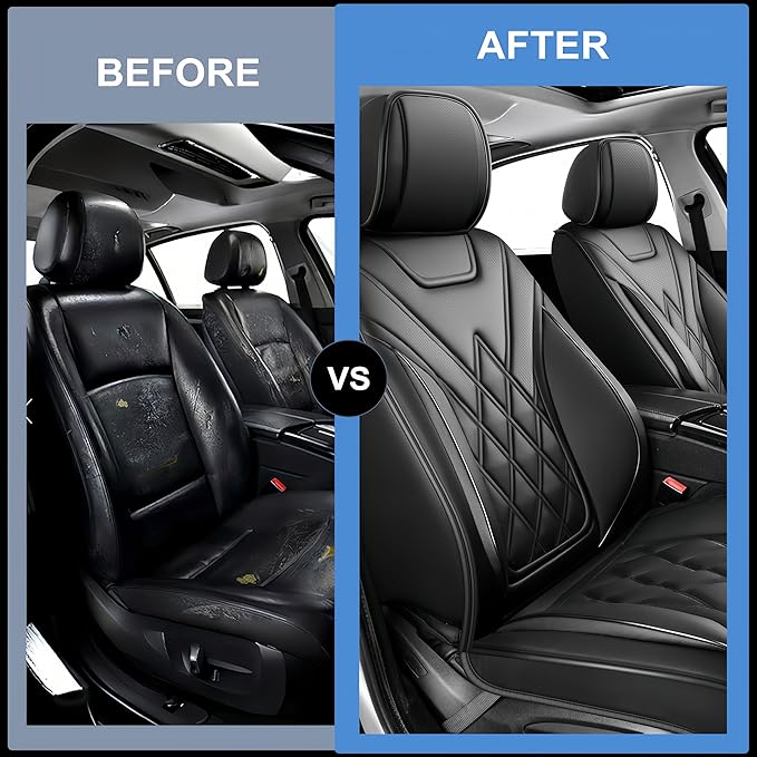 Fit RDX Car Seat Covers for Acura RDX 2010-2025 2026 - Premium Leather, Waterproof, All-Weather, Airbag Compatible, Anti-Slip, Breathable, Easy Install, Seat Protectors, Full Set, Redline