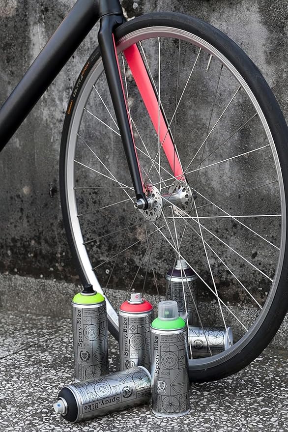 Spray.Bike Spray Paint | Designed Mainly for Bicycles | Multi-Use Acrylic Spray Paint for Metal, Plastic | High Coverage Bike Paint, 400ml, Fluro Pink